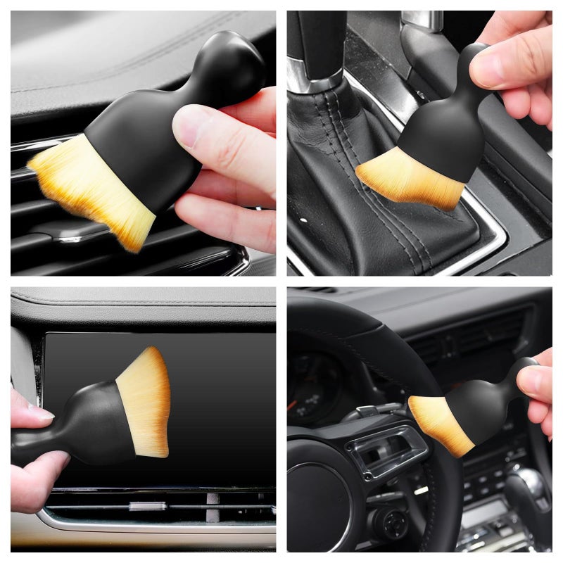 Eiruseed Car Interior Cleaning Brush Car Duster Interior with Ultra Soft Bristles Auto Detailing Brushes Dusting Car Accessories for Dashboard  AC Vents  Leather  Scratch-Free (1Pack) - Image 3